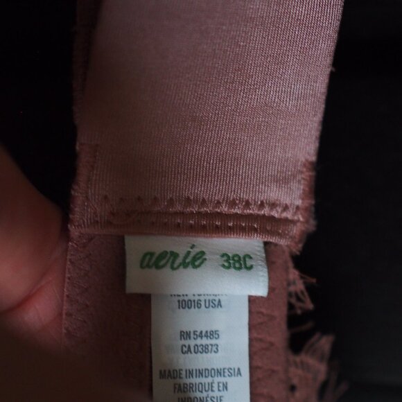 Aerie | NWT Real Power Wireless Lace Plunge Padded Bra - Picture 2 of 8